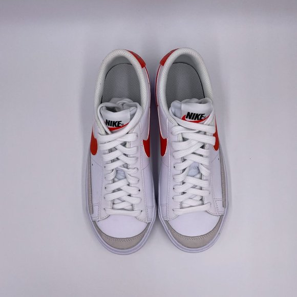 Nike Blazer Low '77 White / Orange Womens Shoes - Picture 5 of 9